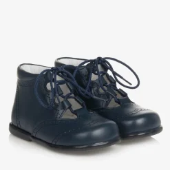 Childrens Classics Navy Blue Leather Shoes Online