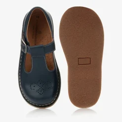 Childrens Classics Navy Blue Leather T-Bar Shoes New