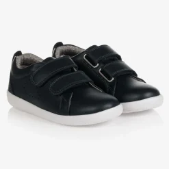 Bobux Kid + Navy Blue Leather Trainers Online