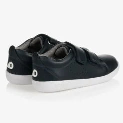 Bobux Kid + Navy Blue Leather Trainers Online