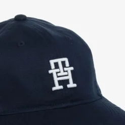 Tommy Hilfiger Navy Blue Linen Cap Online