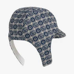 Gucci Navy Blue Logo Baby Hat Hot
