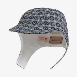 Gucci Navy Blue Logo Baby Hat Hot