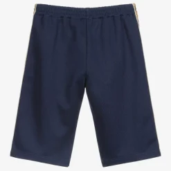Gucci Navy Blue Logo Shorts