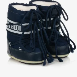 Moon Boot Navy Blue Mini Nylon Snow Boots Online