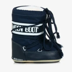 Moon Boot Navy Blue Mini Nylon Snow Boots Online