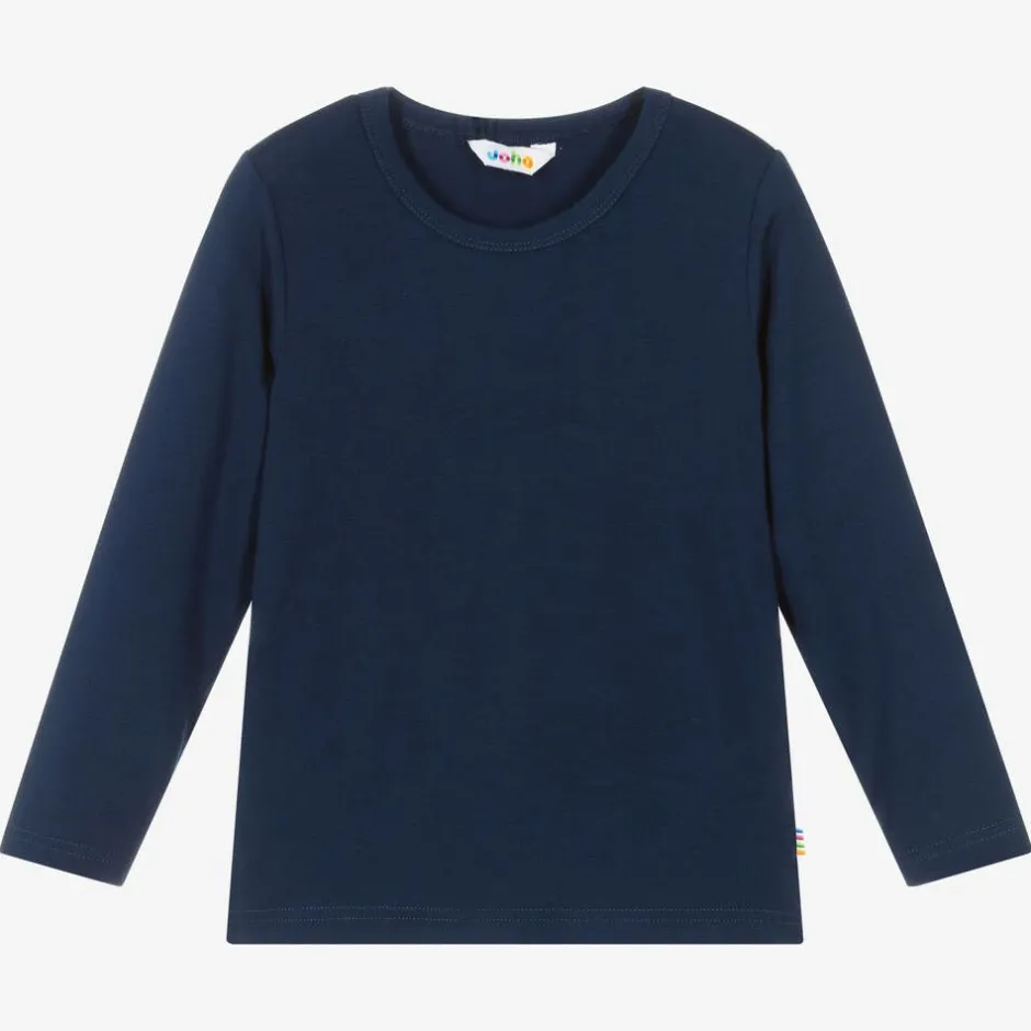 Joha Navy Blue Organic Bamboo Top Outlet