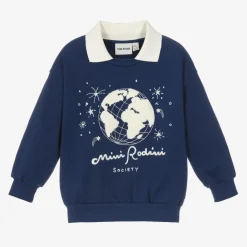 Mini Rodini Navy Blue Organic Cotton Sweatshirt New