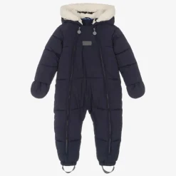 Mitty James Navy Blue Puffer Baby Snowsuit Best