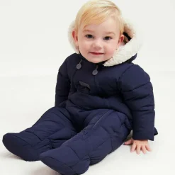 Mitty James Navy Blue Puffer Baby Snowsuit Best