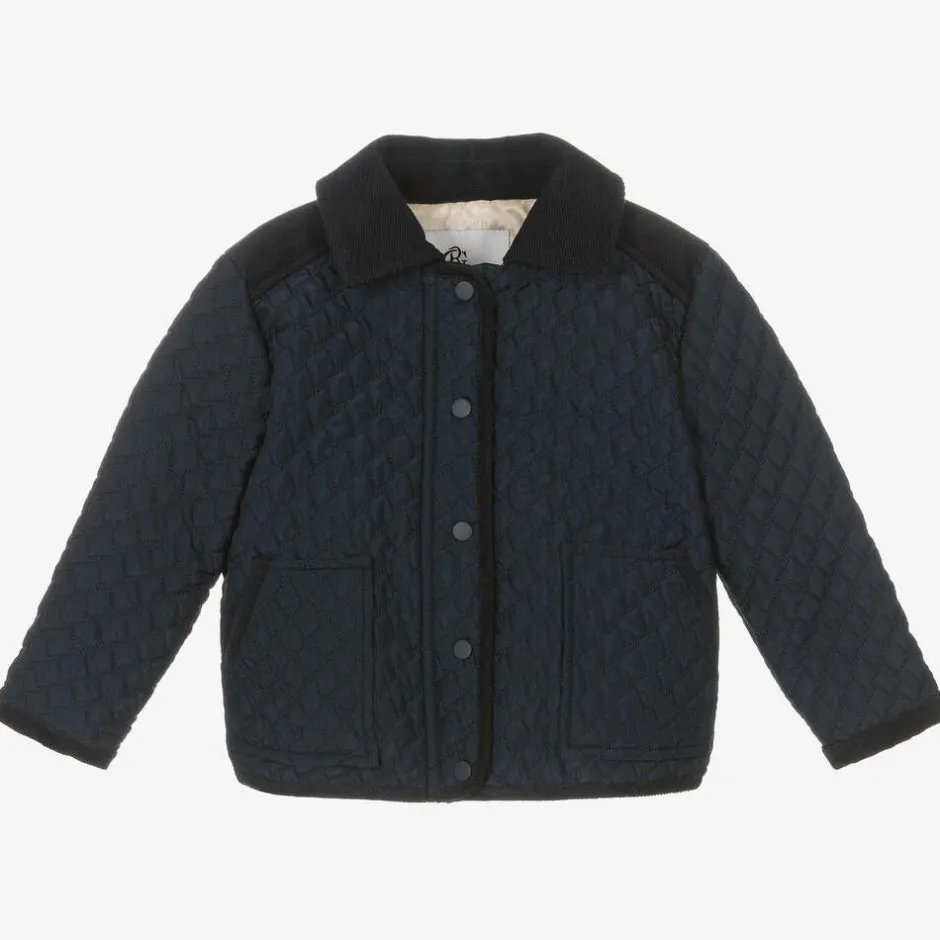 Beatrice amp; George Navy Blue Quilted Jacket Online