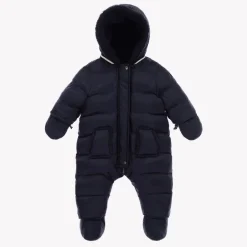 Tartine et Chocolat Navy Blue Reversible Baby Snowsuit Clearance