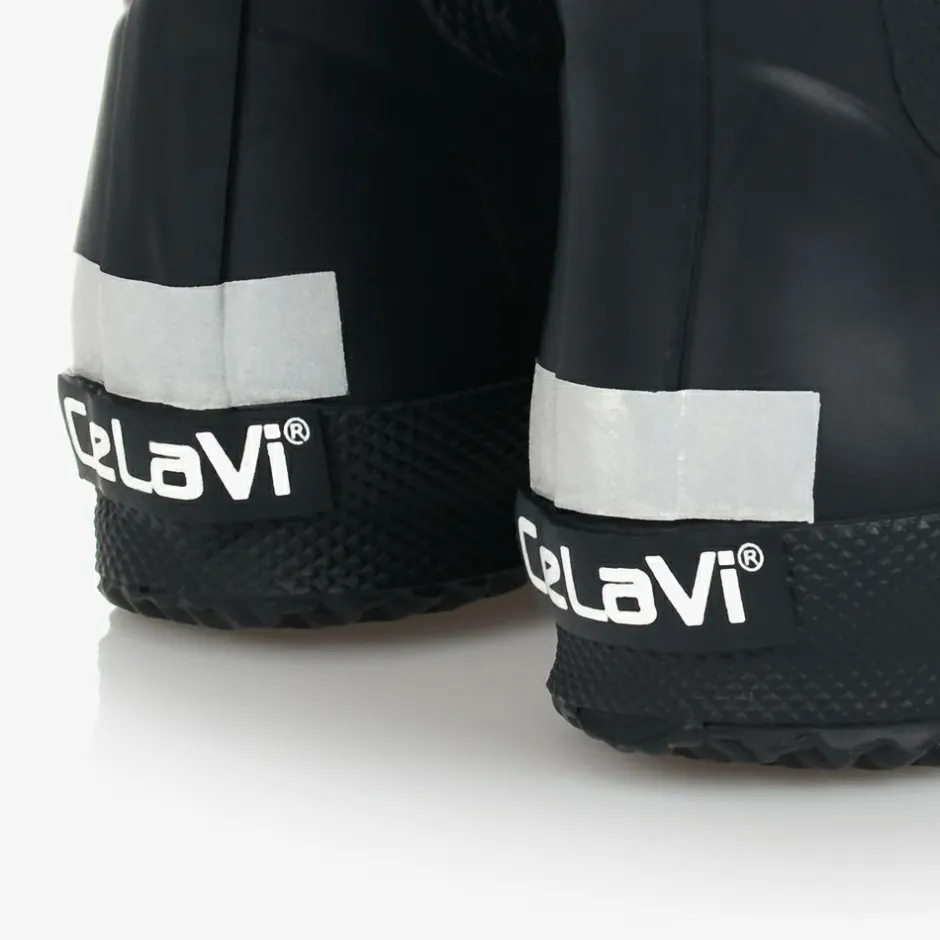 CeLaVi Navy Blue Short Rain Boots Sale