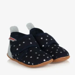 Giesswein Navy Blue Star Velcro Slippers Outlet
