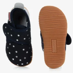 Giesswein Navy Blue Star Velcro Slippers Outlet
