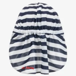 Mitty James Navy Blue Striped Legionnaire's Hat (UPF 50+) Outlet