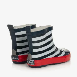 Playshoes Navy Blue Striped Rain Boots Outlet