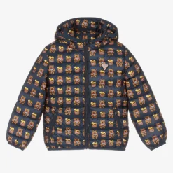 Guess Navy Blue Teddy Bear Puffer Jacket Discount