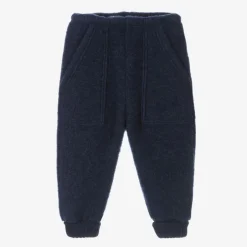 Joha Navy Blue Thermal Wool Joggers New