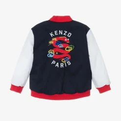 KENZO KIDS Navy Blue Varsity Snake Jacket Outlet