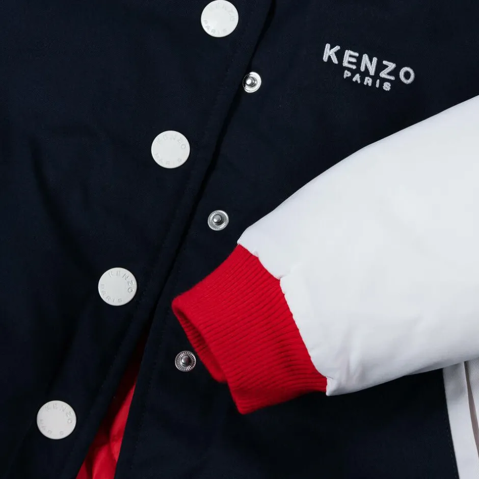 KENZO KIDS Navy Blue Varsity Snake Jacket Outlet