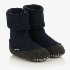 Falke Navy Blue Wool Slipper Socks