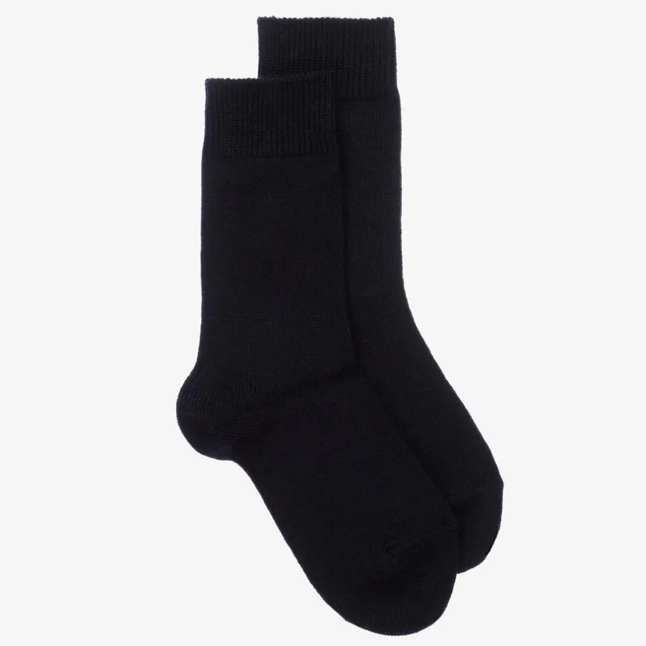 Falke Navy Blue Wool Socks Best