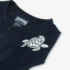 Vilebrequin Navy Blue Zip-Up Swim Top (UPF50+) Hot