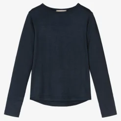 Smalls Merino Navy Blue ZQ Merino Wool Top Best