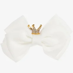Angels Face Off-White Bow Hair Clip (11cm) Outlet