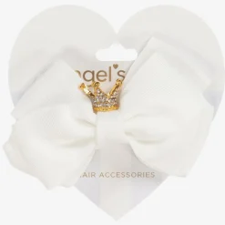 Angels Face Off-White Bow Hair Clip (11cm) Outlet