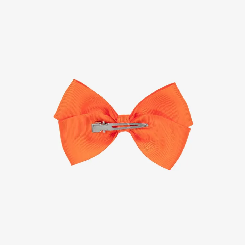 Bowtique London Orange Bow Hair Clip (10cm) Autumnorange Online