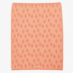 The Bonniemob Orange Diamond Knitted Blanket (100cm)