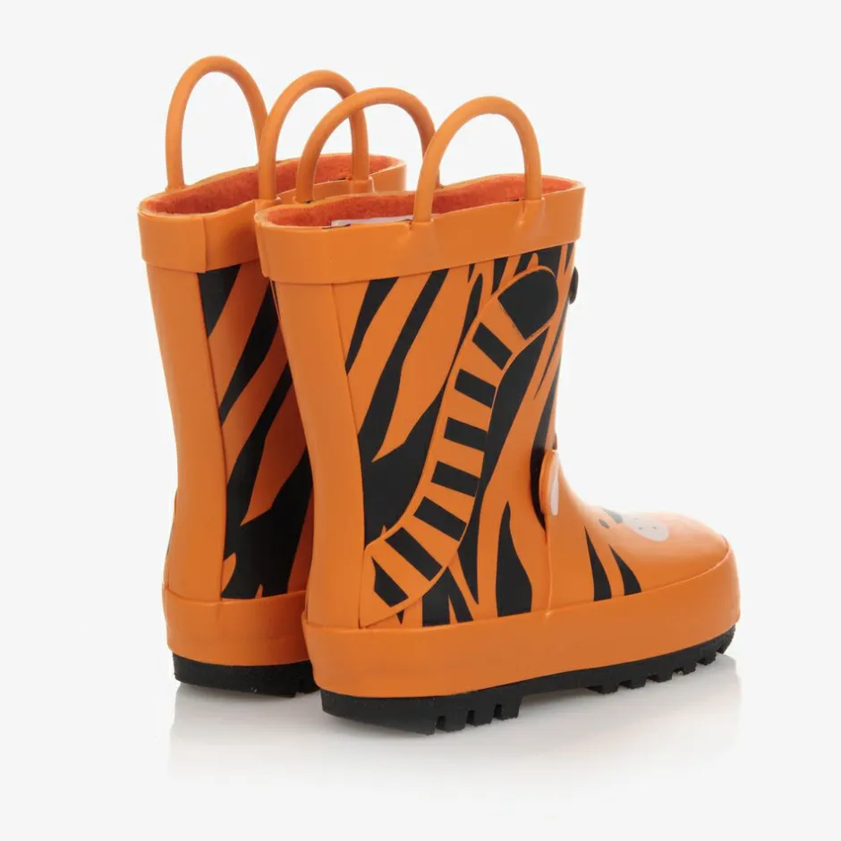 Chipmunks Orange Tiger Rain Boots Sale