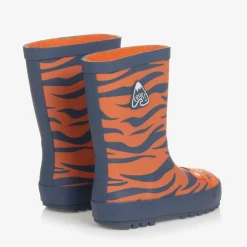 Frugi Orange Tiger Rubber Rain Boots Online
