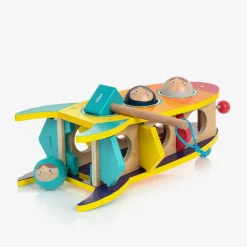 Vilac Orange Wooden Rocket Hammer Toy (34cm) Clearance