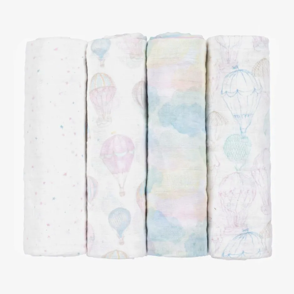 aden + anais Organic Cotton Muslin Swaddles (4 Pack) Hot