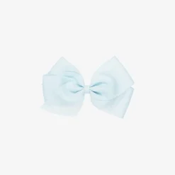 Peach Ribbons Pale Blue Bow Hair Clip (12cm) Clearance