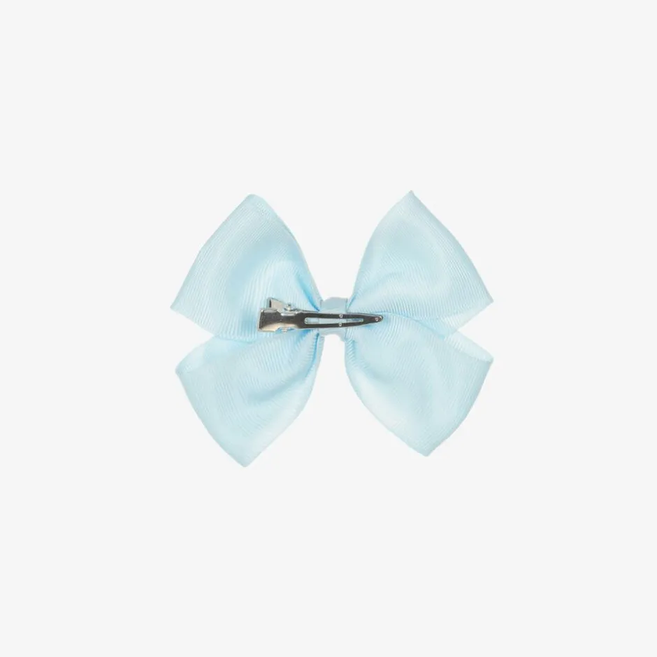 Bowtique London Pale Blue Bow Hair Clip (10cm) Bluetopaz Discount