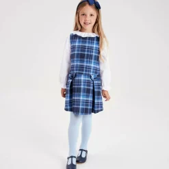 Country Kids Pale Blue Cotton Knitted Tights Clearance