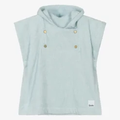 Elodie Pale Blue Hooded Cotton Poncho Towel BermudaBlue Discount