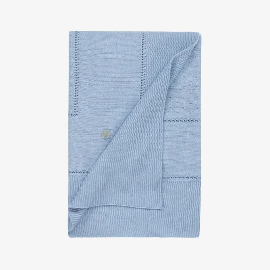 Artesanía Granlei Pale Blue Knitted Blanket (108cm)