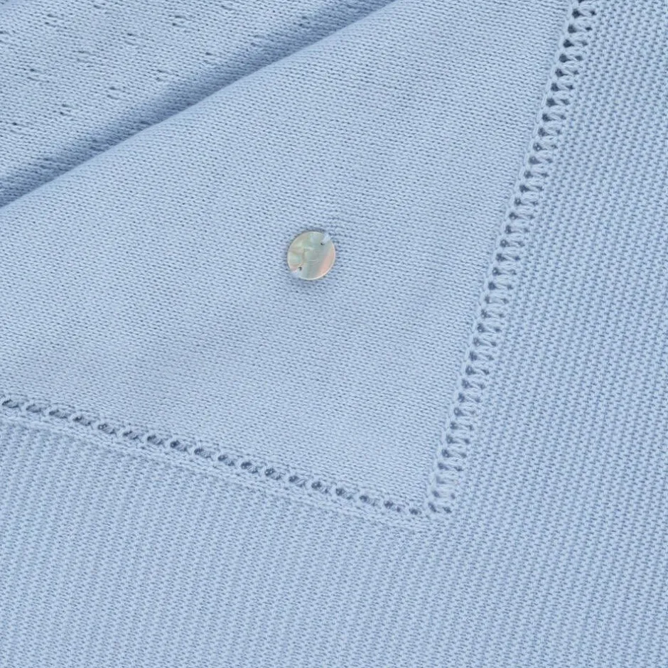 Artesanía Granlei Pale Blue Knitted Blanket (108cm)