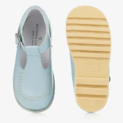 Childrens Classics Pale Blue Leather T-Bar Shoes Best