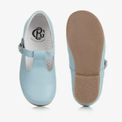 Beatrice amp; George Pale Blue Leather T-Bar Shoes Hot