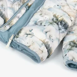 Molo Pale Blue Polar Bear Puffer Jacket Sale