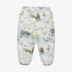 Molo Pale Blue Snowy Bears Padded Trousers Sale