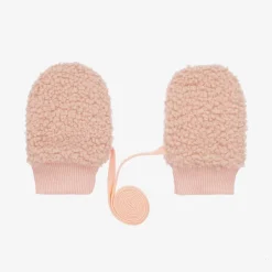 Jamiks Pale Pink Bouclé Mittens Clearance