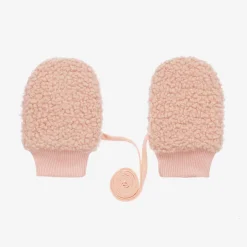 Jamiks Pale Pink Bouclé Mittens Clearance