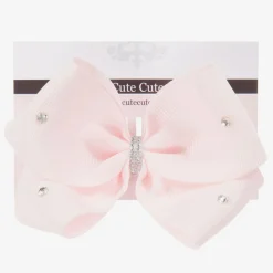 Cute Cute Pale Pink Bow Hair Clip (10cm) Clearance